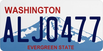 WA license plate ALJ0477