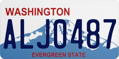 WA license plate ALJ0487