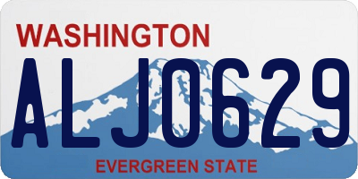 WA license plate ALJ0629