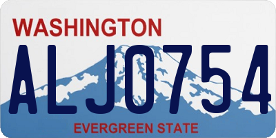 WA license plate ALJ0754