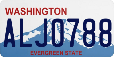 WA license plate ALJ0788