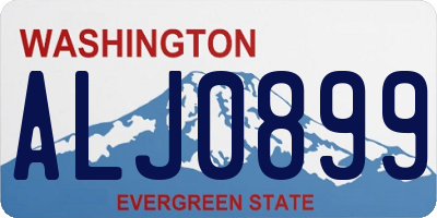 WA license plate ALJ0899
