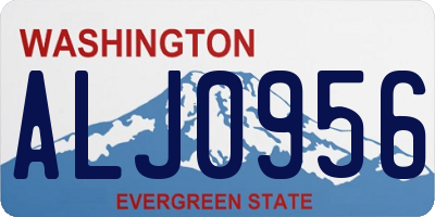WA license plate ALJ0956