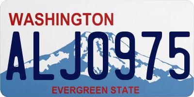 WA license plate ALJ0975