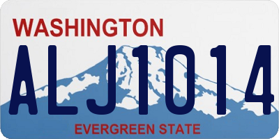 WA license plate ALJ1014