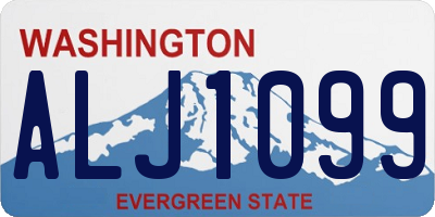 WA license plate ALJ1099
