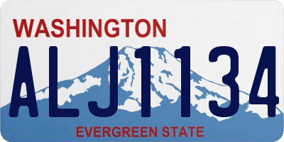 WA license plate ALJ1134