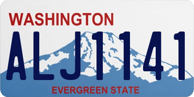 WA license plate ALJ1141