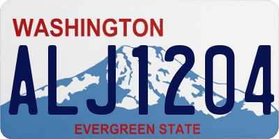 WA license plate ALJ1204