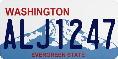 WA license plate ALJ1247