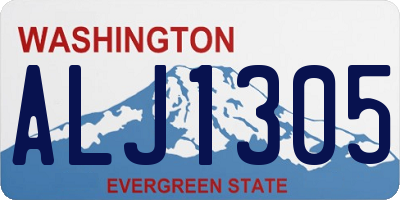 WA license plate ALJ1305
