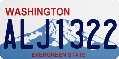 WA license plate ALJ1322