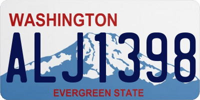 WA license plate ALJ1398