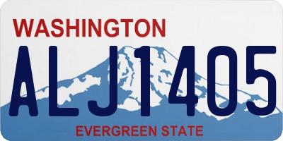 WA license plate ALJ1405