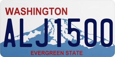 WA license plate ALJ1500