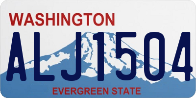 WA license plate ALJ1504