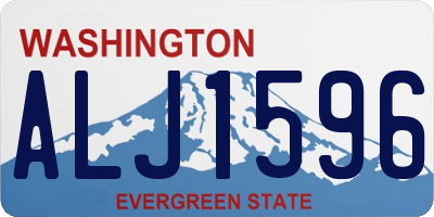 WA license plate ALJ1596