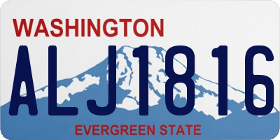 WA license plate ALJ1816