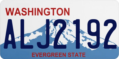 WA license plate ALJ2192