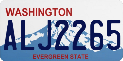 WA license plate ALJ2265