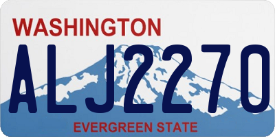WA license plate ALJ2270
