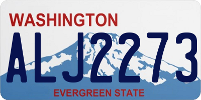 WA license plate ALJ2273