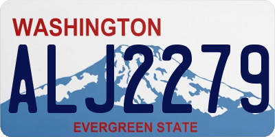 WA license plate ALJ2279
