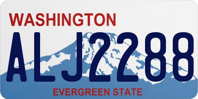 WA license plate ALJ2288