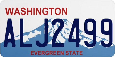 WA license plate ALJ2499