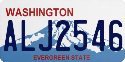 WA license plate ALJ2546