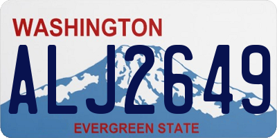 WA license plate ALJ2649