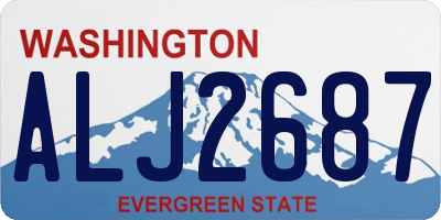 WA license plate ALJ2687