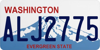 WA license plate ALJ2775