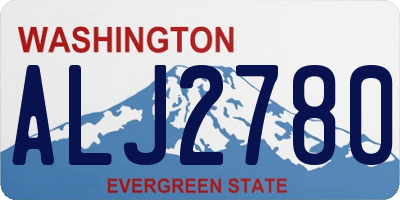 WA license plate ALJ2780