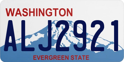 WA license plate ALJ2921
