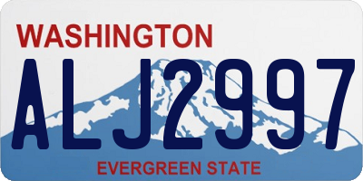 WA license plate ALJ2997
