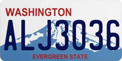 WA license plate ALJ3036