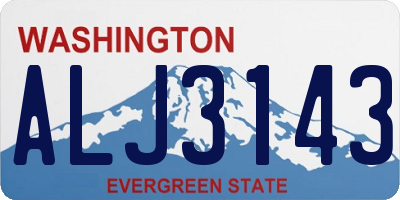 WA license plate ALJ3143