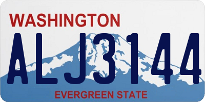 WA license plate ALJ3144