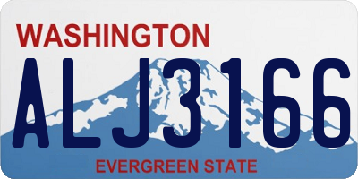 WA license plate ALJ3166