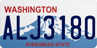 WA license plate ALJ3180