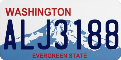 WA license plate ALJ3188