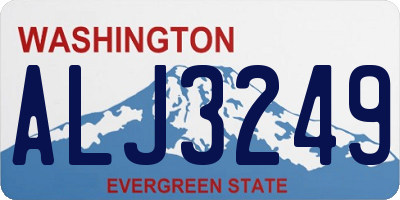 WA license plate ALJ3249