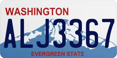 WA license plate ALJ3367