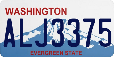 WA license plate ALJ3375