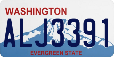 WA license plate ALJ3391