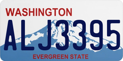 WA license plate ALJ3395