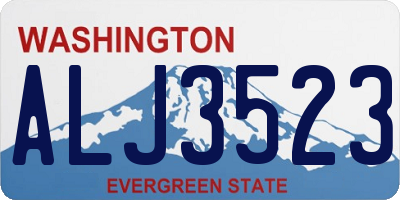 WA license plate ALJ3523