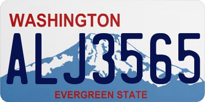 WA license plate ALJ3565