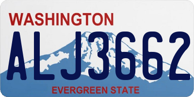 WA license plate ALJ3662
